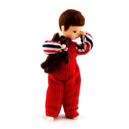Immagine di Ben con orsacchiotto figurina da casa delle bambole Erna Meyer