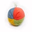 Nanchen Natur bal in rood, blauw, groen en gele biologisch badstof gevuld met bio wol.