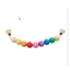 Houten ketting met gekleurd parels in bio hout voor kinderwagen.
