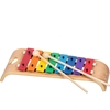 Xylophone enfant en bois à 8 lames métalliques aux couleurs vives avec 2 mailloches.
